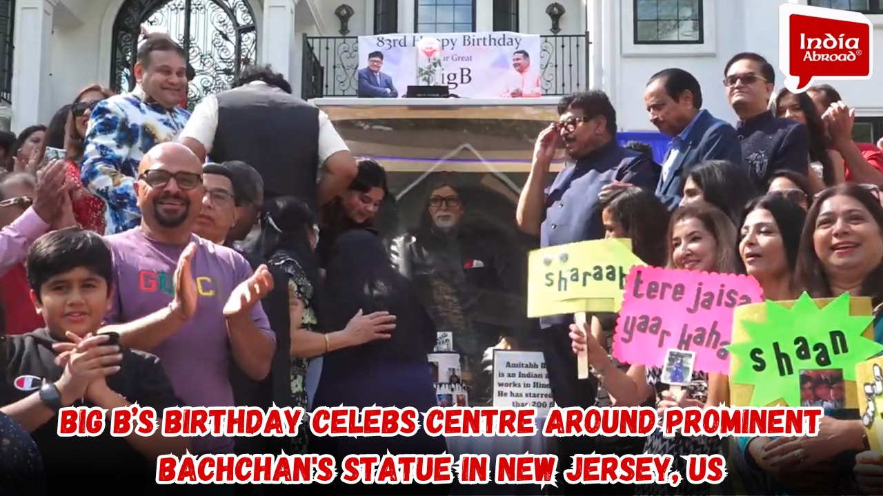 Big B’s birthday celebs centre around prominent Bachchan's statue in New Jersey, US